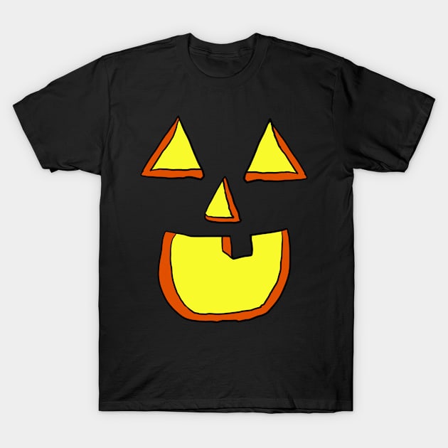 Glowing Jack O'Lantern Face 2 T-Shirt by Eric03091978